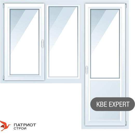 Балконные окна ПВХ KBE Expert 2000*1400