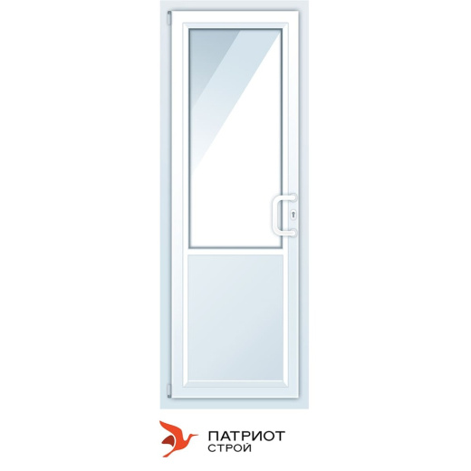 Пластиковая входная дверь со стеклом и сэндвич-панелью 900*2100